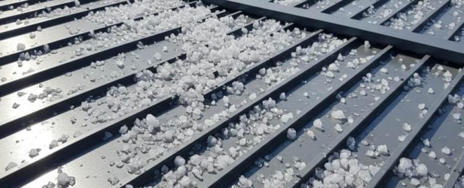 metal roof with hail damage toronto
