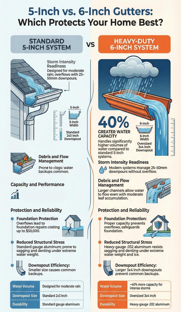 5inch vs 6inch gutters
