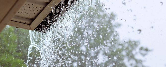 overflowing downspouts in Toronto home