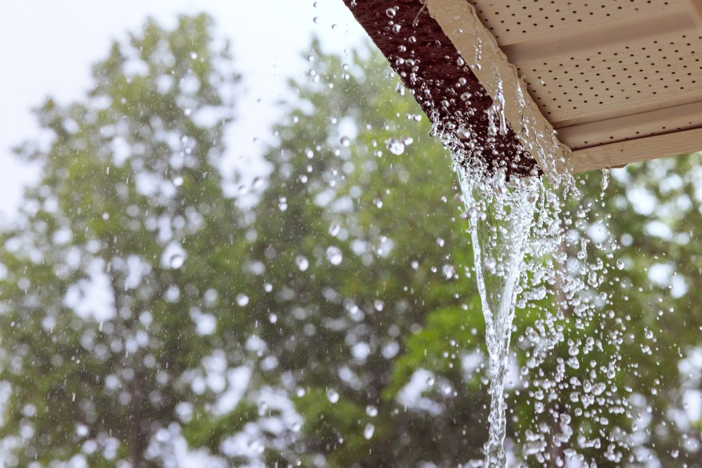 heavy rain downspout