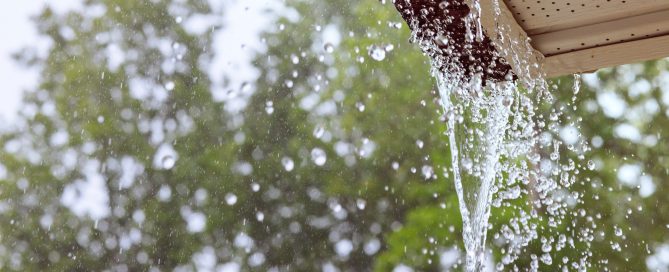 heavy rain downspout