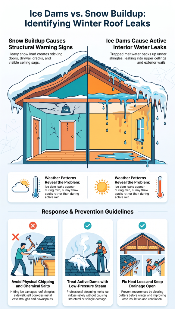 ice dams vs snow buildup toronto